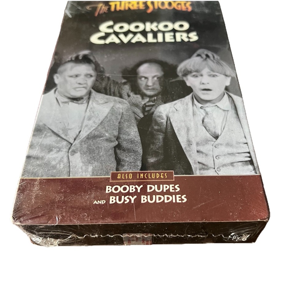 The Three Stooges Cookoo Cavaliers VHS Vintage Classic New Sealed 1993 - Picture 3 of 3